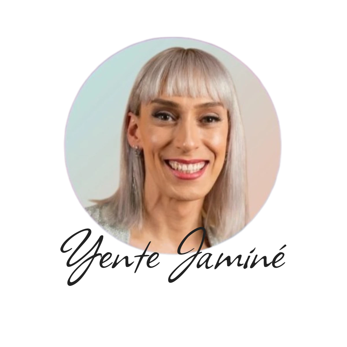 Portret van Yente Jaminé met handtekening